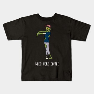 Coffee Zombie Boy Kids T-Shirt
